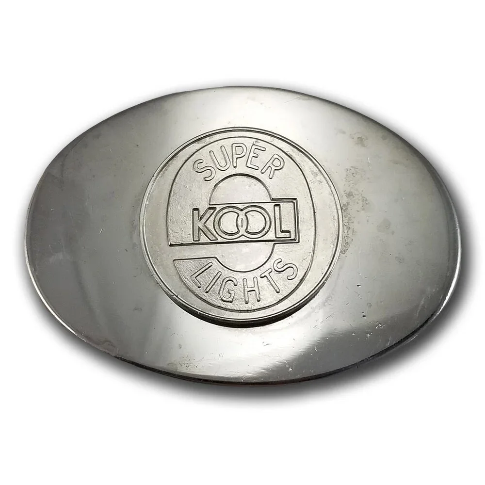 Vintage‎ Belt Buckle KOOL Super Cool Lights Menthol Cigarette Advertising